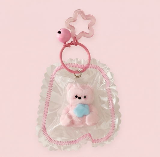 Figomo Squishy Osito Nube | Llavero Antiestrés Kawaii con Cascabel