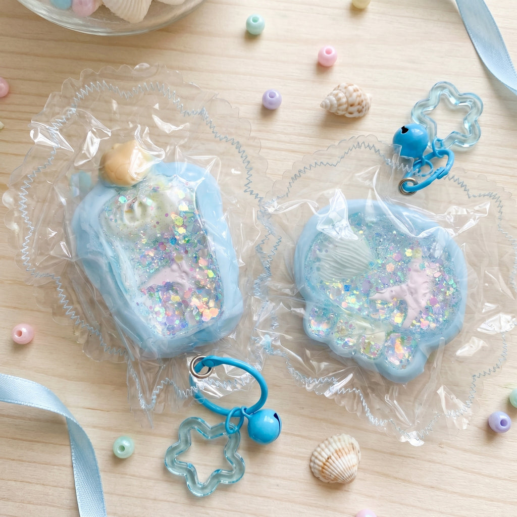 Figomo™ Squishy Medusa Océano | Llavero Antiestrés Kawaii Transparente