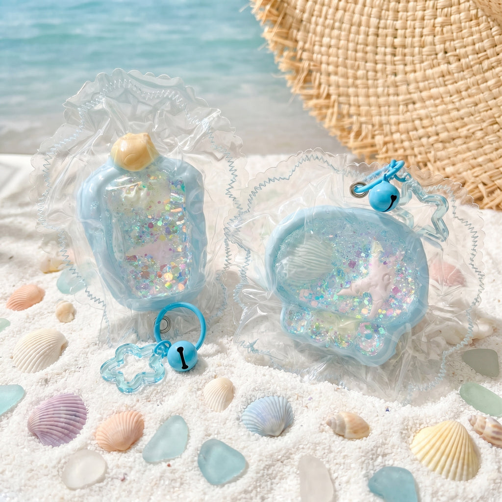 Figomo™ Squishy Medusa Océano | Llavero Antiestrés Kawaii Transparente