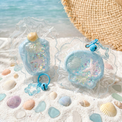 Figomo™ Squishy Medusa Océano | Llavero Antiestrés Kawaii Transparente