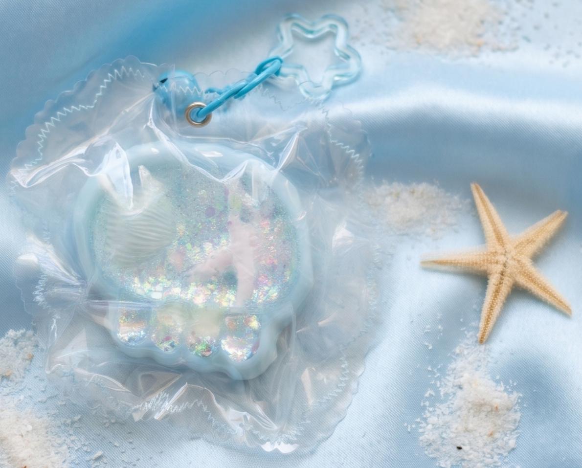 Figomo™ Squishy Medusa Océano | Llavero Antiestrés Kawaii Transparente