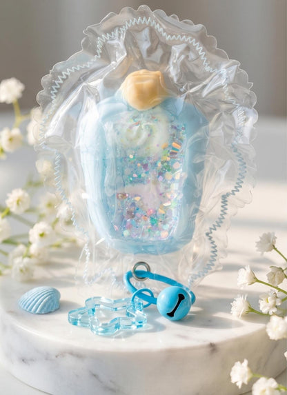 Figomo™ Squishy Medusa Océano | Llavero Antiestrés Kawaii Transparente